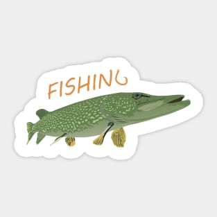 Northern Pike Fish Sticker